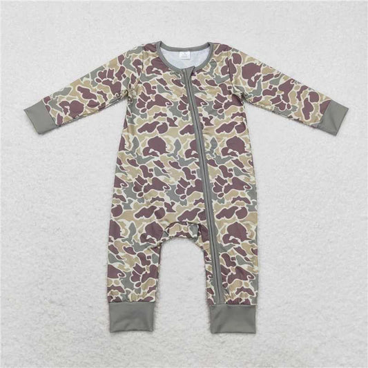 Forest‑Green Camo Nest Romper