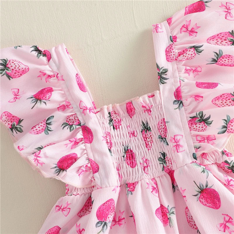 Strawberry Blossom Sun Dress and Hat