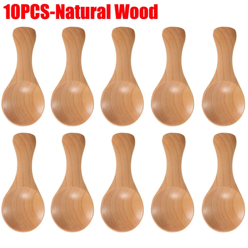 Mini Natural Wooden Spoons – 10-Pack