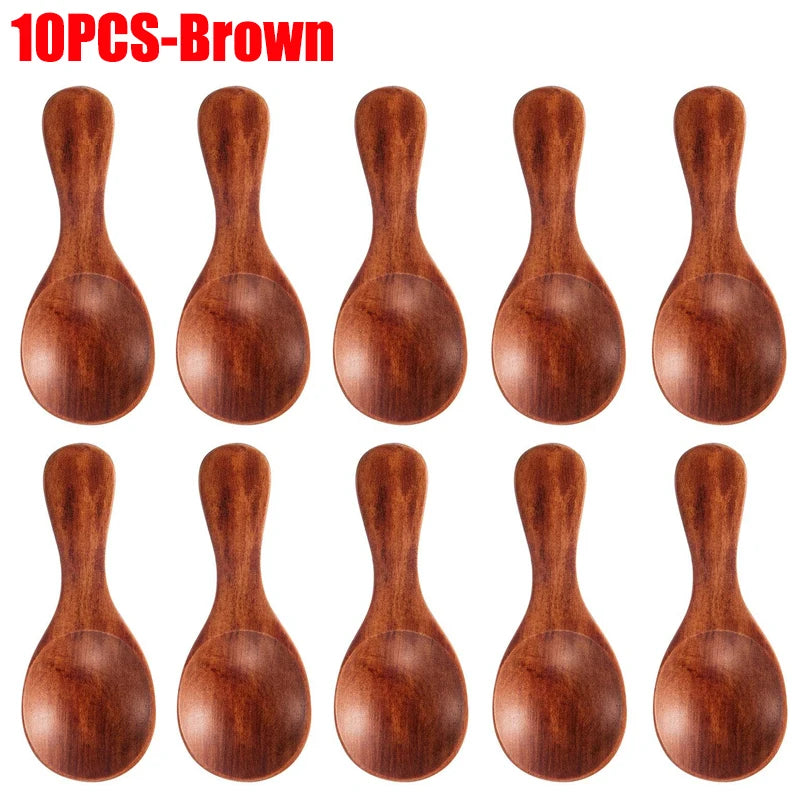 Mini Natural Wooden Spoons – 10-Pack