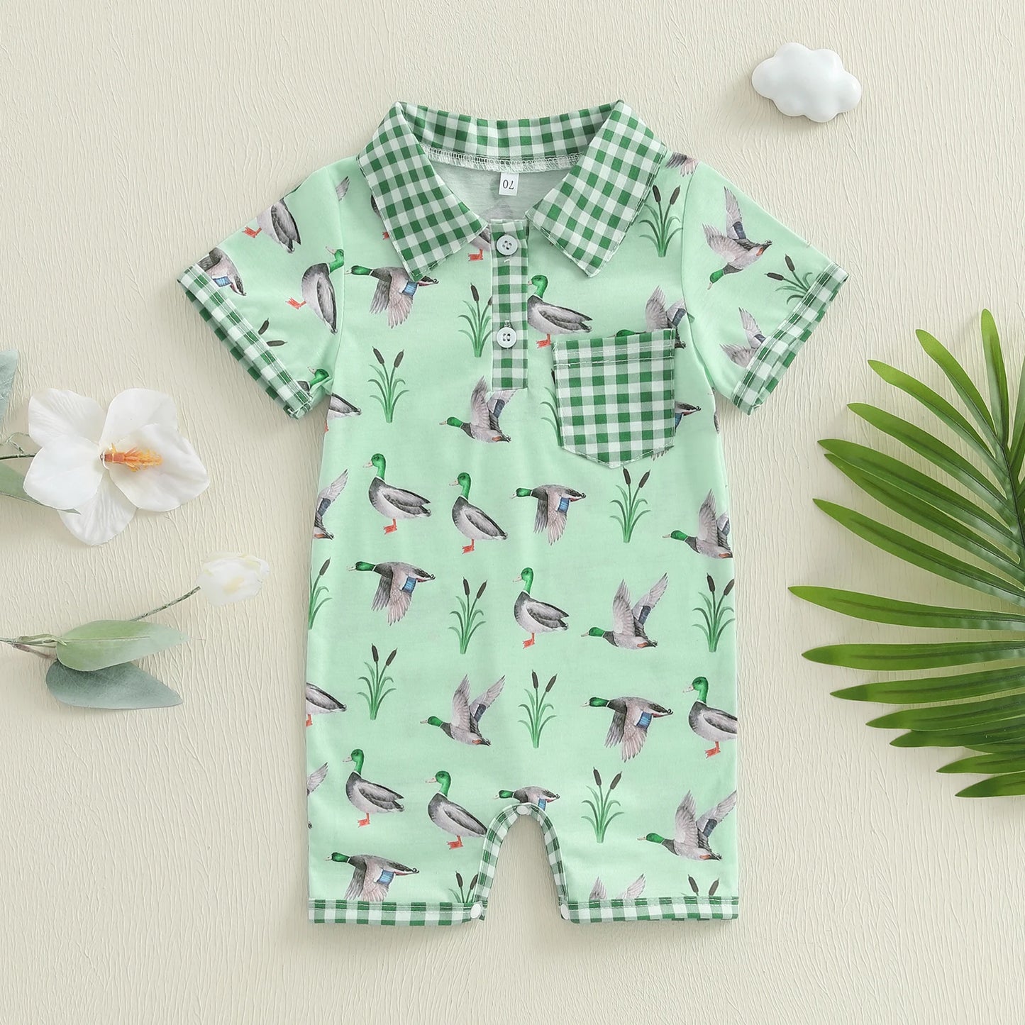 Shoreline Sprite Romper — Duckling Days in Green