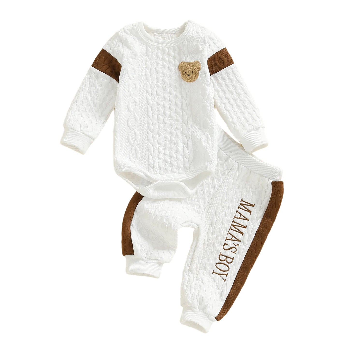 Mama’s Boy Waffle Knit Set