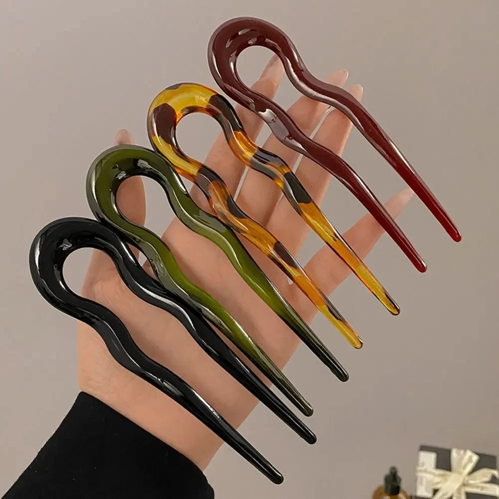 U‑Shaped Tortoiseshell Hair Fork