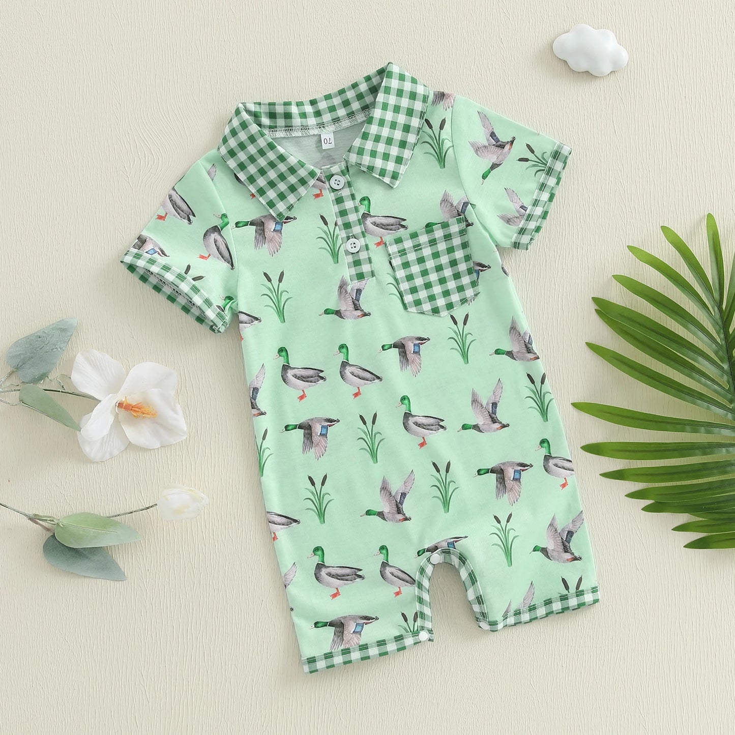 Shoreline Sprite Romper — Duckling Days in Green