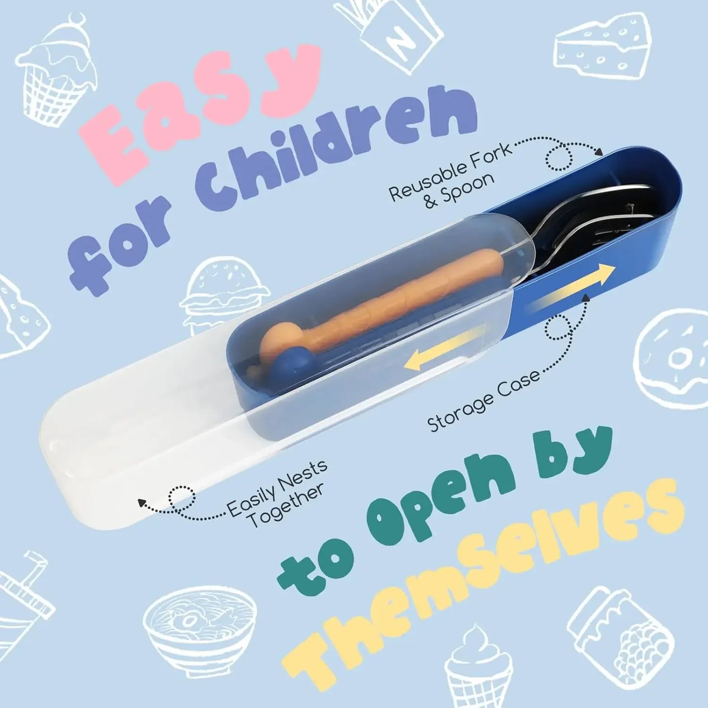 Kids Utensil Set with Carrying Case