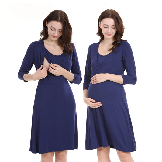 Hearth‑Sash Nursing Dress