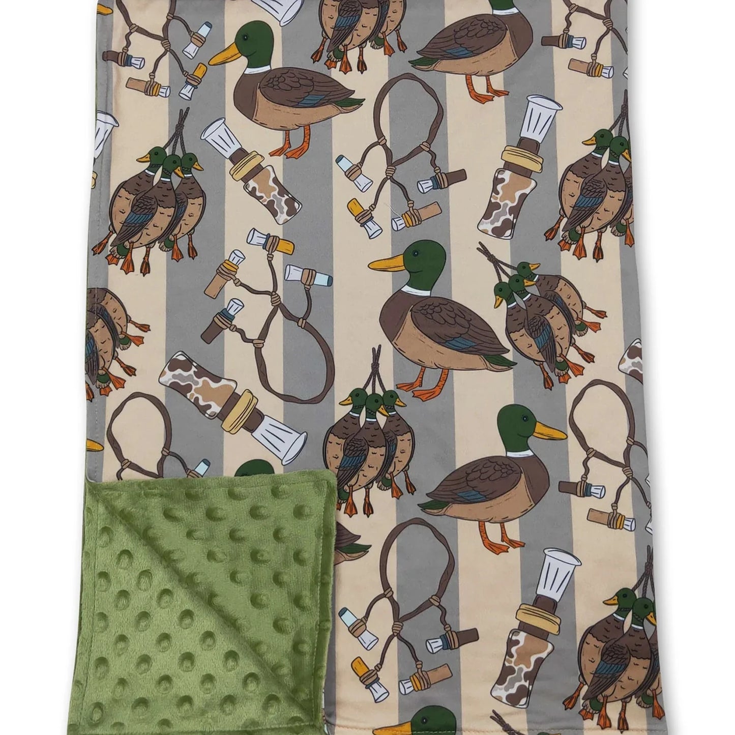 Baby Blanket with Camo Duck Call Stripes