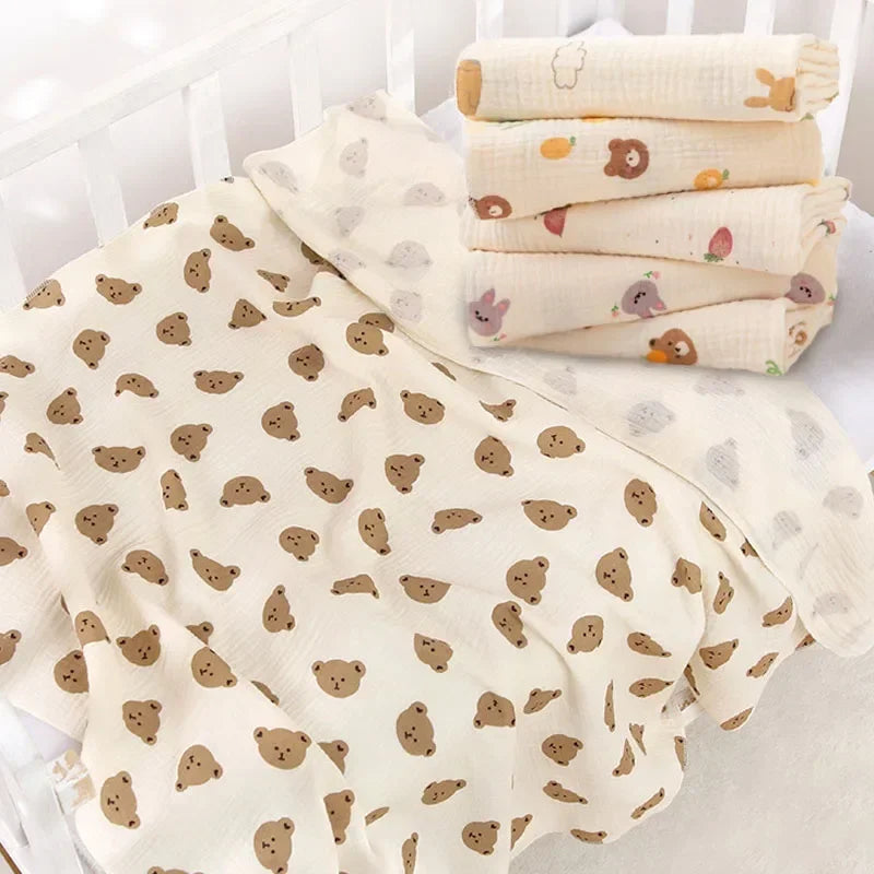 Moon‑Moss Muslin Swaddle