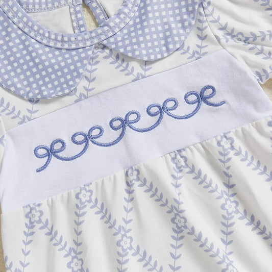 Bows-in-Bloom Embroidered Summer Dress