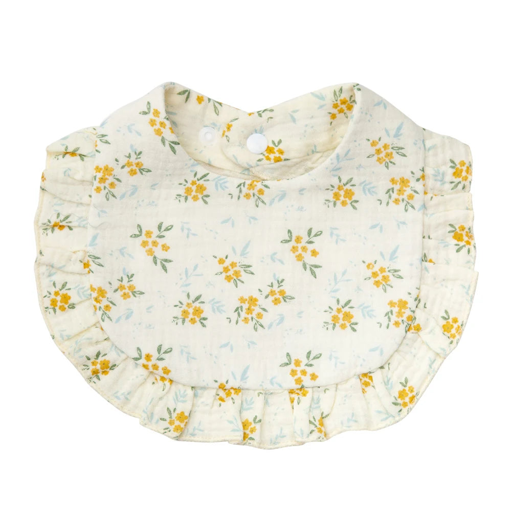 Ruffled Blossom Feeding Bib