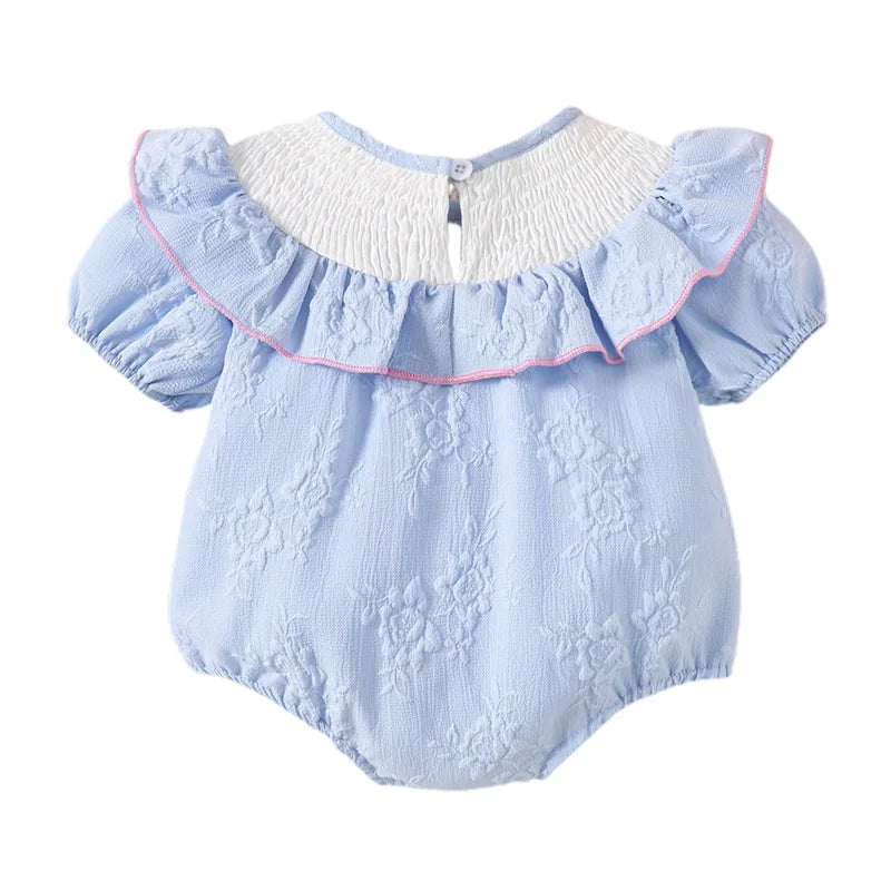 Petal‑Bow Hearth Romper