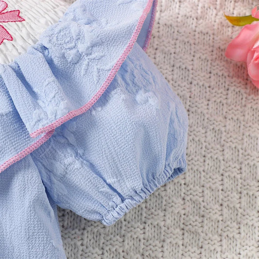 Petal‑Bow Hearth Romper