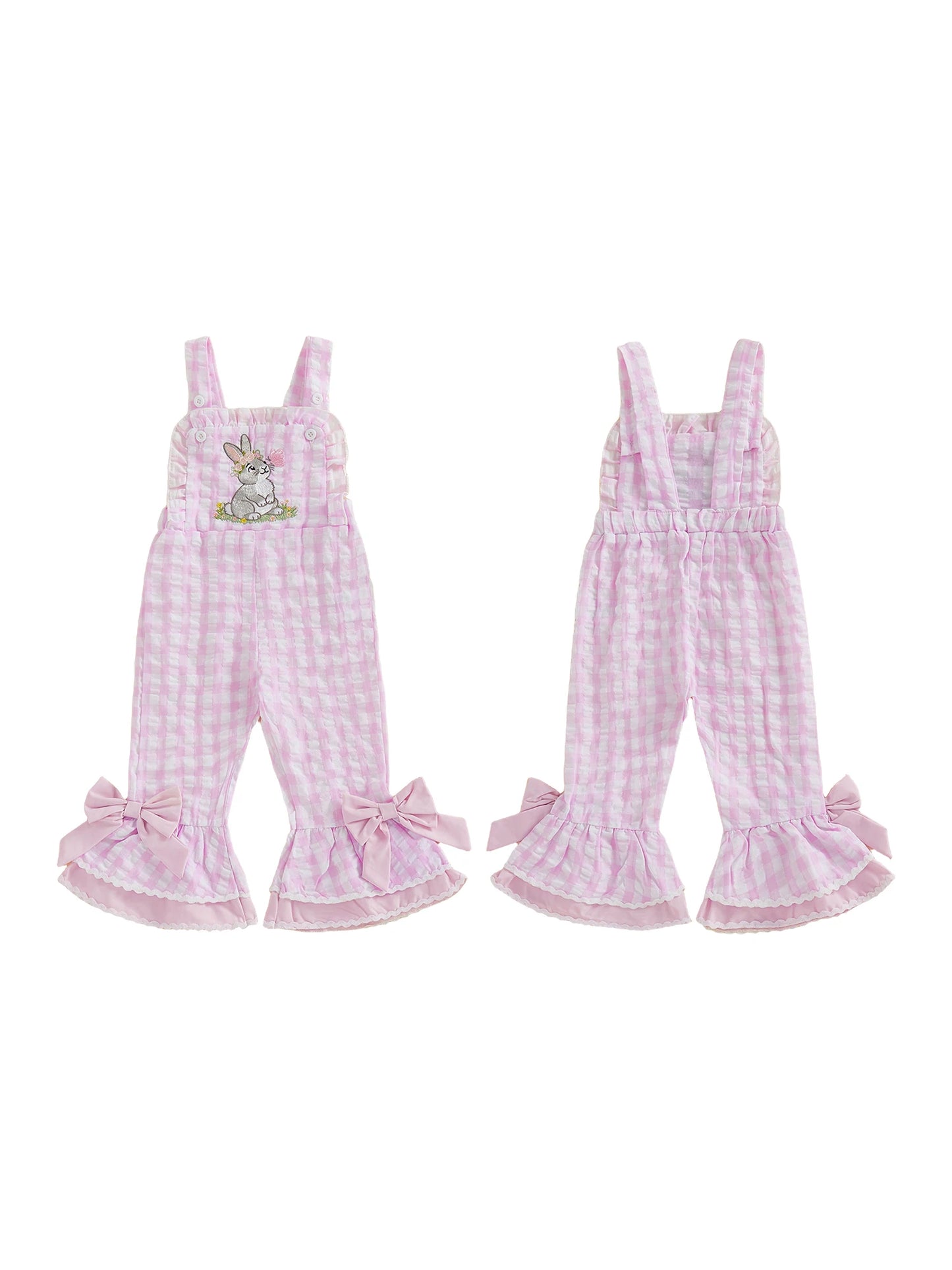 Bunny‑Bloom Ruffle Romper Set