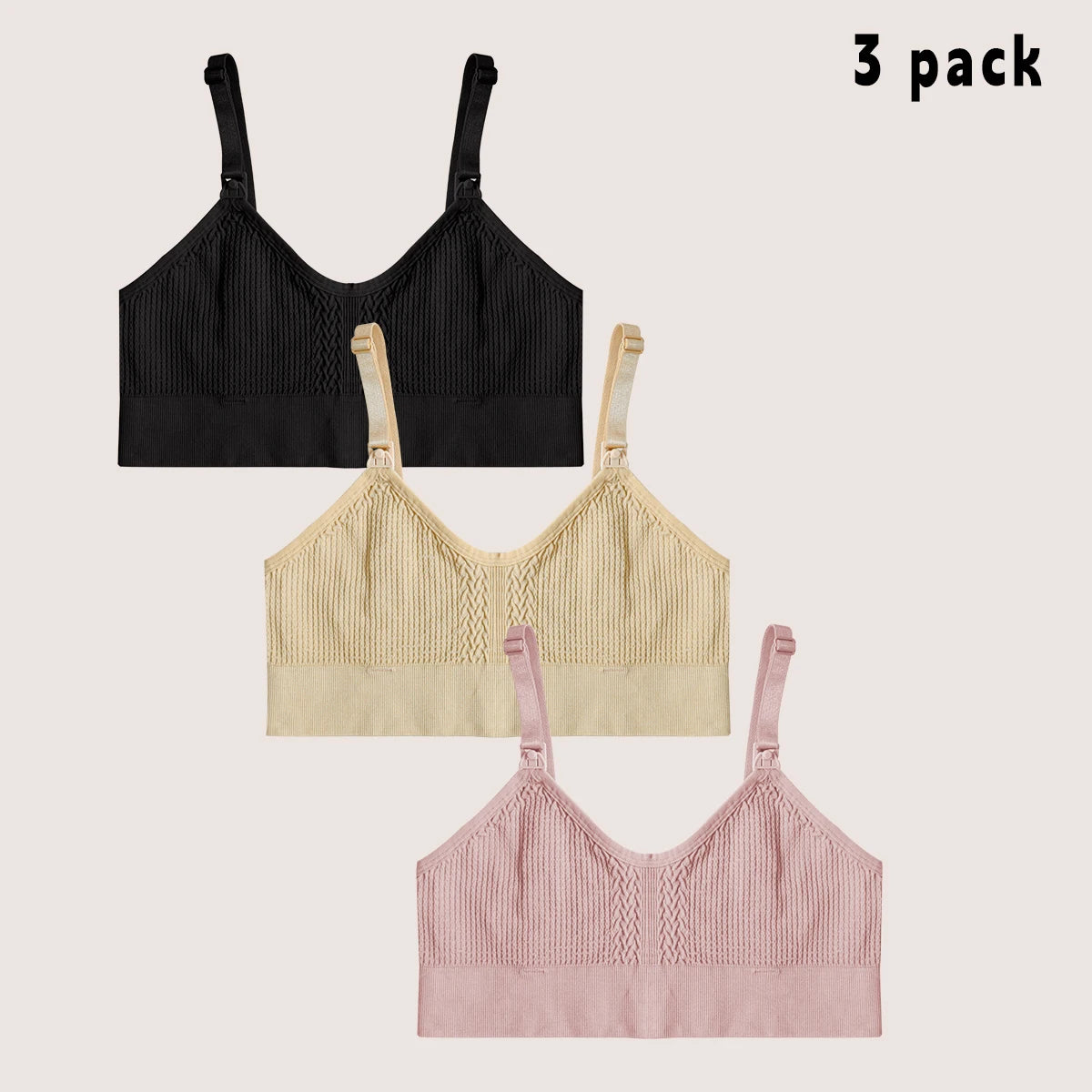 3-Pack Nursing Bras