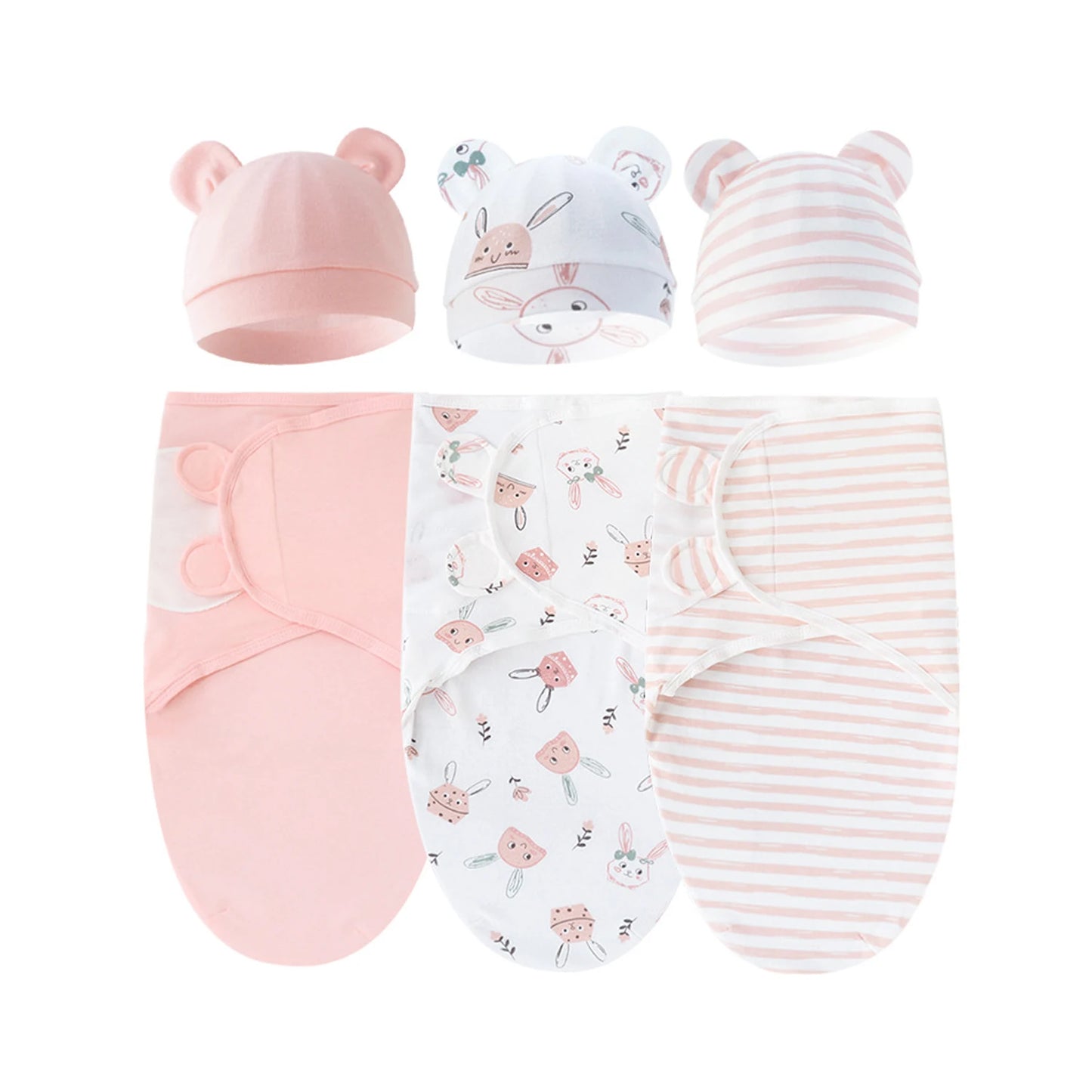 Womb‑Wrap Swaddle Trio