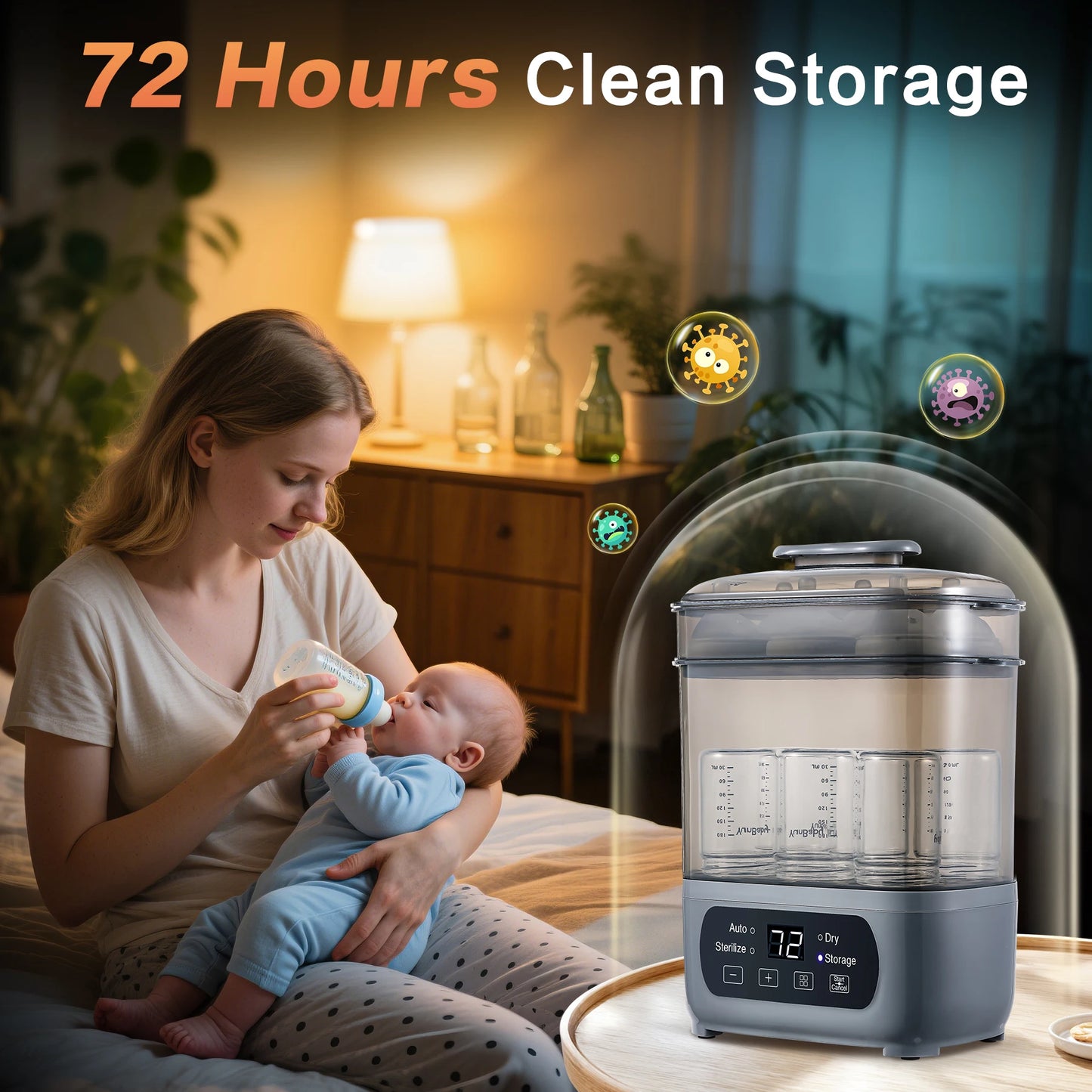 Baby Bottle Sterilizer & Dryer – 4‑in‑1