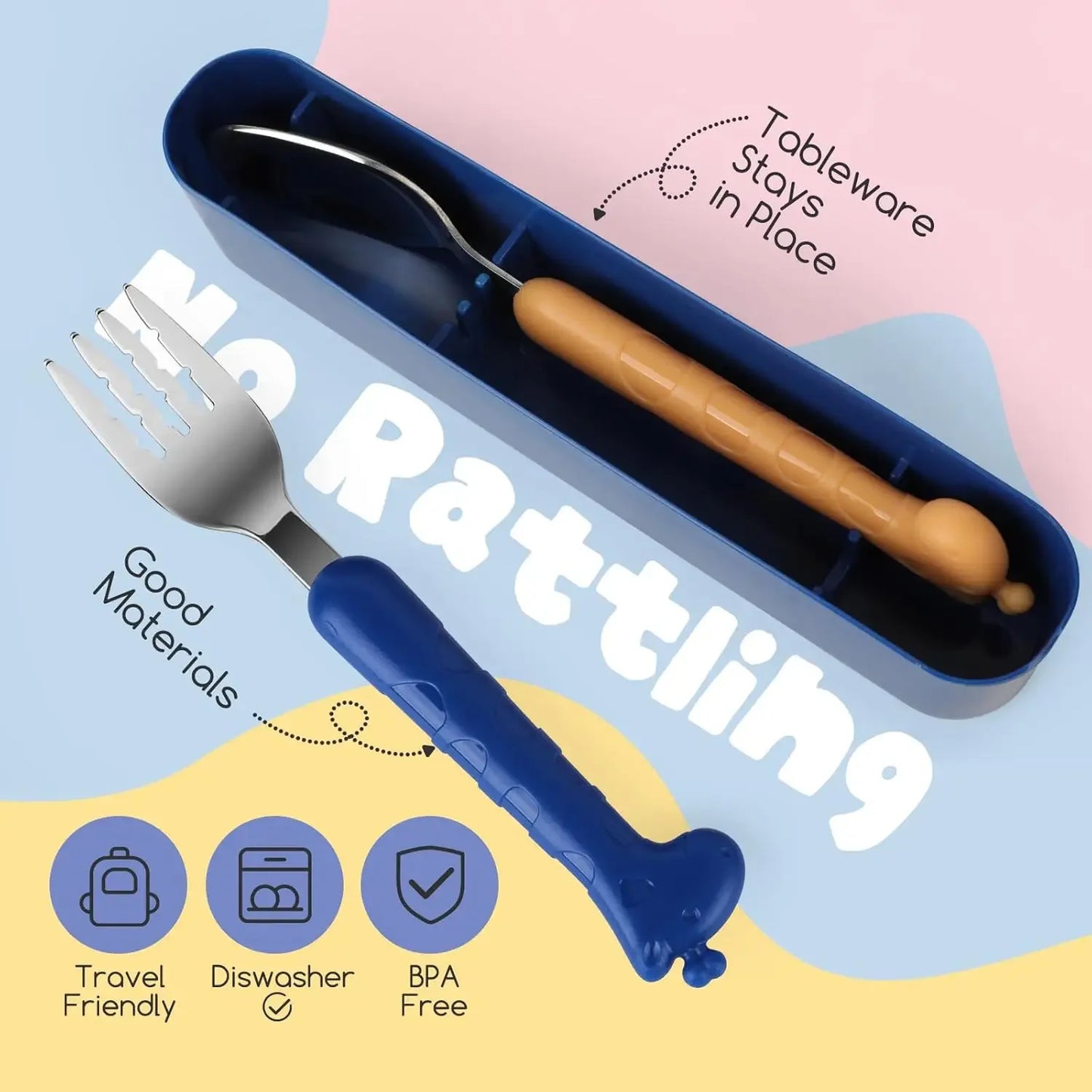 Kids Utensil Set with Carrying Case