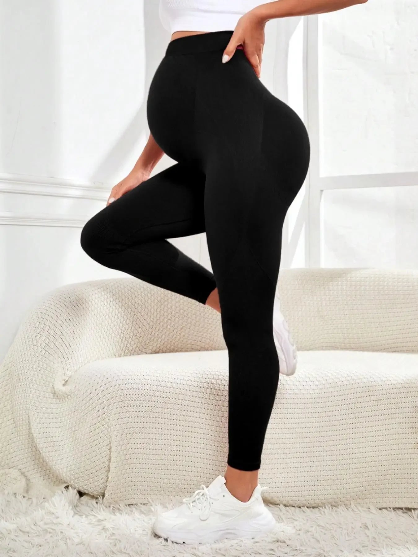 Hearth‑Rise High‑Waist Maternity Leggings